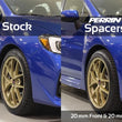 Load image into Gallery viewer, PERRIN 15-25 Subaru WRX / 05-21 STI 20mm Wheel Spacers 5x114.3 56mm CB - Pair - Installation View