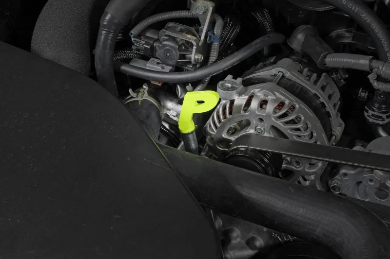 PERRIN 15-25 Subaru WRX & 13-25 BRZ/FR-S/86/GR86 Dipstick Handle P Style - Neon Yellow - Main Product View