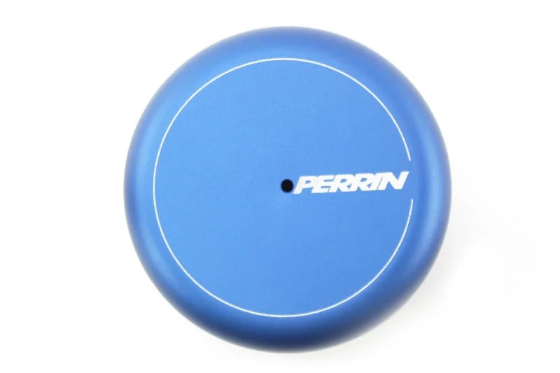 PERRIN 15-25 Subaru WRX & 13-25 BRZ/FR-S/86/GR86 Oil Filter Cover - Blue - Side View