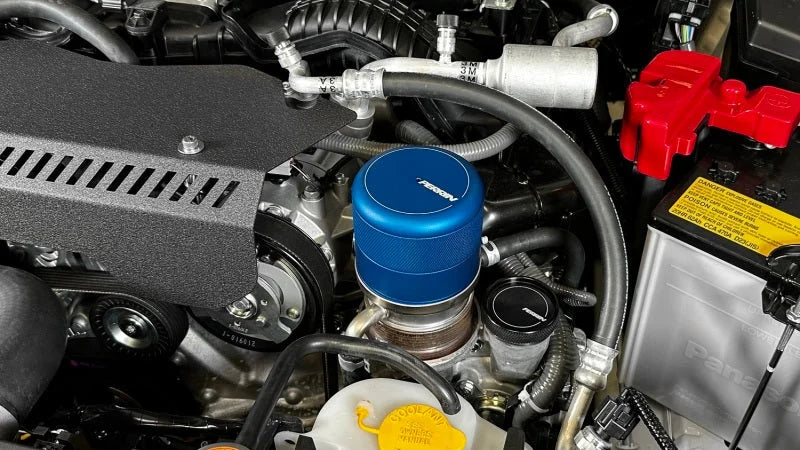 PERRIN 15-25 Subaru WRX & 13-25 BRZ/FR-S/86/GR86 Oil Filter Cover - Blue - Installation View
