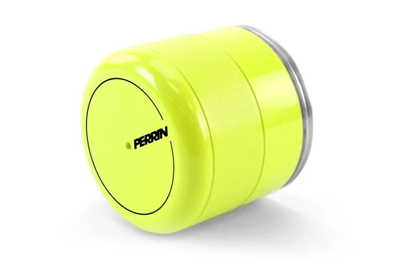 PERRIN 15-25 Subaru WRX & 13-25 BRZ/FR-S/86/GR86 Oil Filter Cover - Neon Yellow - Back View