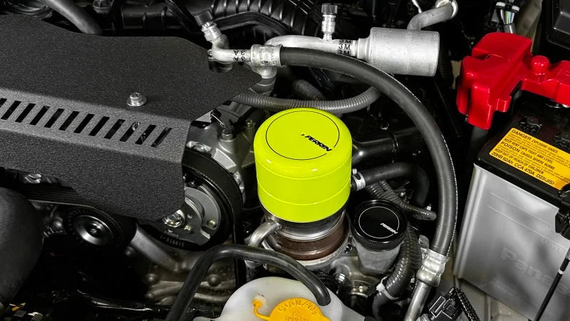 PERRIN 15-25 Subaru WRX & 13-25 BRZ/FR-S/86/GR86 Oil Filter Cover - Neon Yellow - Additional View 5