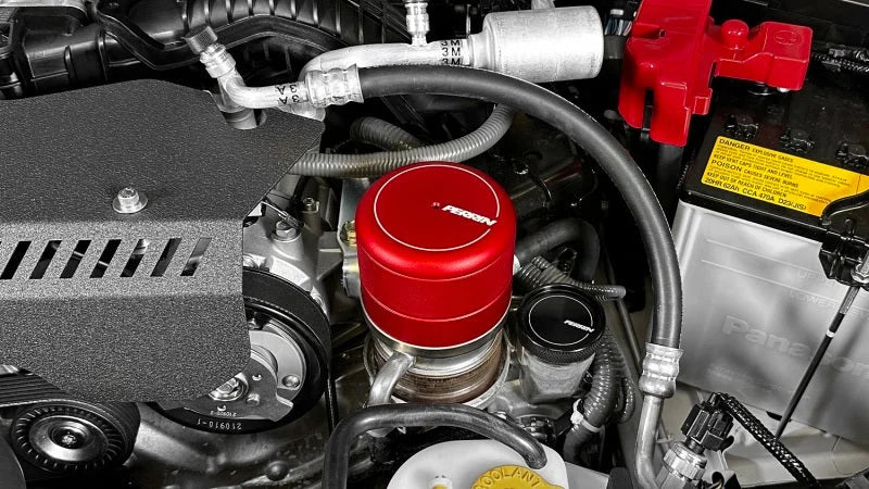 PERRIN 15-25 Subaru WRX & 13-25 BRZ/FR-S/86/GR86 Oil Filter Cover - Red - Installation View