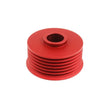 Load image into Gallery viewer, PERRIN 15-25 Subaru WRX / 15-22 Crosstrek / 14-18 FXT Lightweight Alternator Pulley - Red - Side View