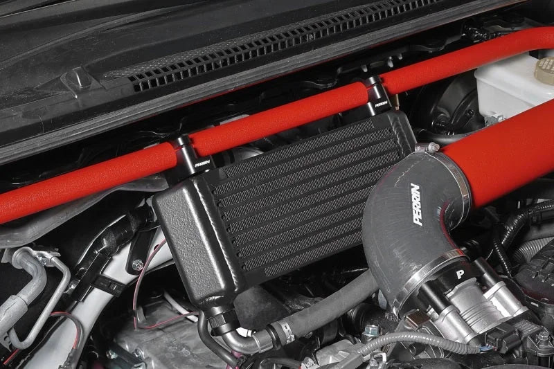PERRIN 15-25 Subaru WRX Oil Cooler Full Kit (Top Mounted Requires Strut Brace) - Back View