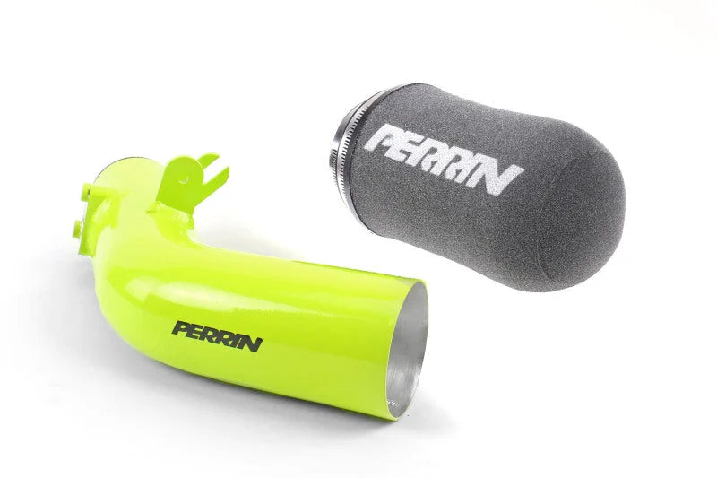 PERRIN 16-17 Subaru STI Cold-Air Intake - Neon Yellow - Back View