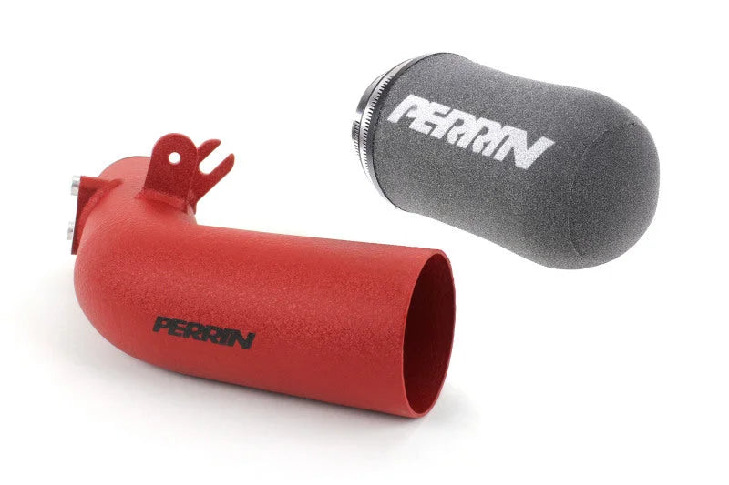 PERRIN 16-17 Subaru STI Cold-Air Intake - Red - Back View