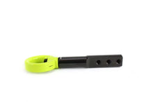 Load image into Gallery viewer, PERRIN 17-21 Honda Civic Si/Type R/Touring/Hatchback Tow Hook Kit Front - Neon Yellow - Side View
