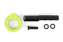 Load image into Gallery viewer, PERRIN 17-21 Honda Civic Si/Type R/Touring/Hatchback Tow Hook Kit Front - Neon Yellow - Back View