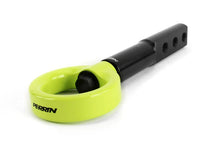 Load image into Gallery viewer, PERRIN 17-21 Honda Civic Si/Type R/Touring/Hatchback Tow Hook Kit Front - Neon Yellow - Installation View