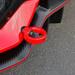 Load image into Gallery viewer, PERRIN 17-21 Honda Civic Si/Type R/Touring/Hatchback Tow Hook Kit Rear - Red - Side View