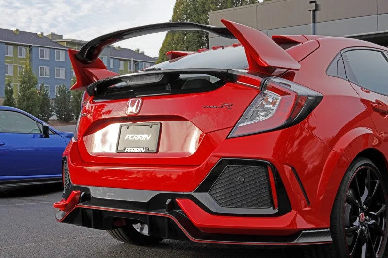 PERRIN 17-21 Honda Civic Si/Type R/Touring/Hatchback Tow Hook Kit Rear - Red - Additional View 7