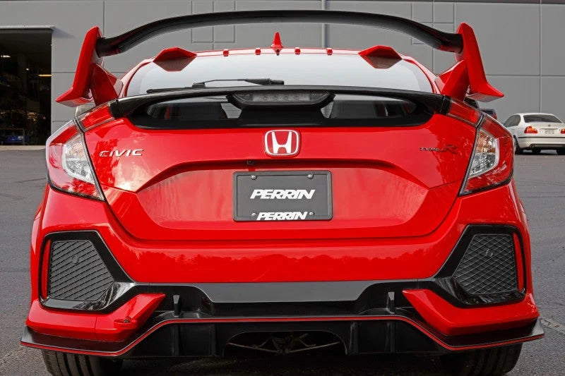 PERRIN 17-21 Honda Civic Si/Type R/Touring/Hatchback Tow Hook Kit Rear - Red - Additional View 8