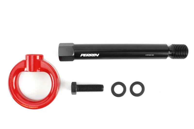 PERRIN 17-21 Honda Civic Si/Type R/Touring/Hatchback Tow Hook Kit Rear - Red - Additional View 9