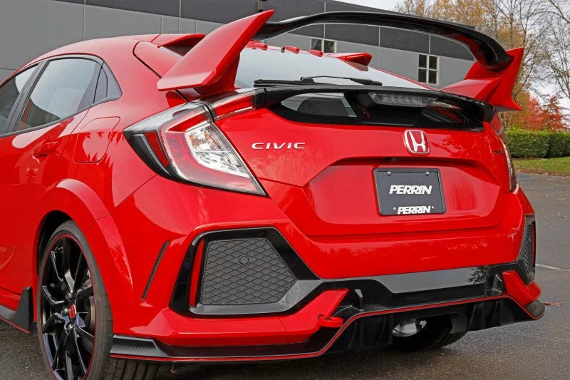 PERRIN 17-21 Honda Civic Si/Type R/Touring/Hatchback Tow Hook Kit Rear - Red - Additional View 10