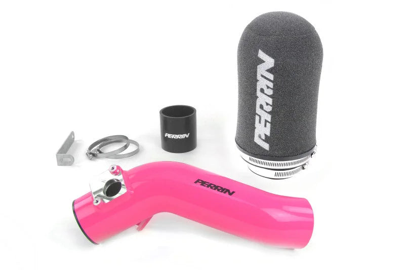 PERRIN 18-21 Subaru STI Cold Air Intake - Hyper Pink - Side View