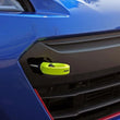 Load image into Gallery viewer, PERRIN 18-21 Subaru WRX &amp; STI / 13-25 BRZ / 17-20 Toyota 86 Tow Hook Kit (Front) - Neon Yellow - Installation View