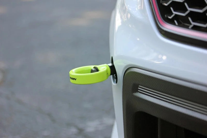 PERRIN 18-21 Subaru WRX & STI / 13-25 BRZ / 17-20 Toyota 86 Tow Hook Kit (Front) - Neon Yellow - Additional View 7
