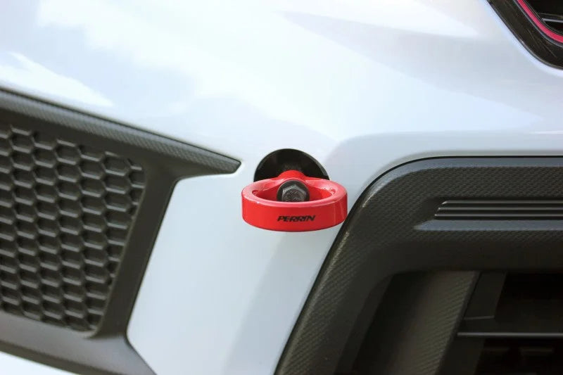 PERRIN 18-21 Subaru WRX & STI / 13-25 BRZ / 17-20 Toyota 86 Tow Hook Kit (Front) - Red - Additional View 6