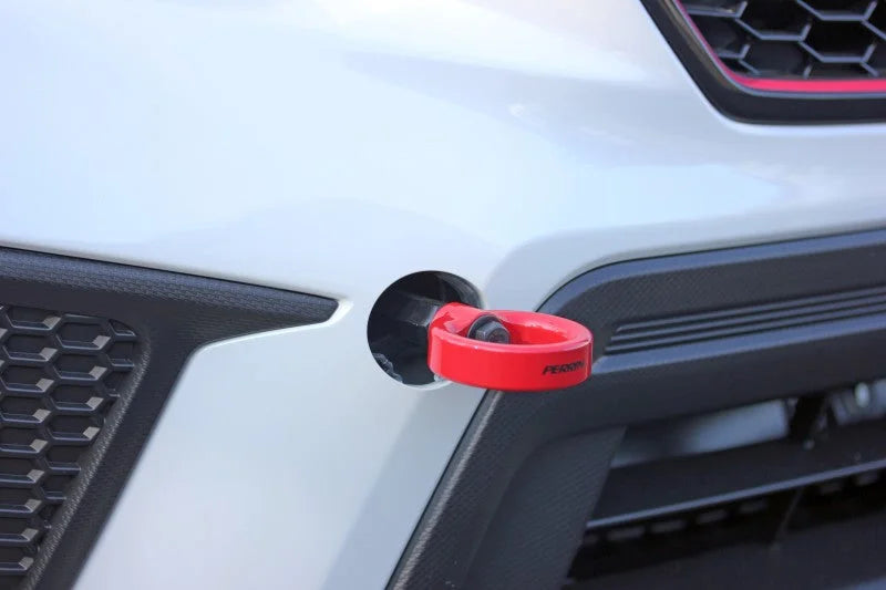 PERRIN 18-21 Subaru WRX & STI / 13-25 BRZ / 17-20 Toyota 86 Tow Hook Kit (Front) - Red - Additional View 9