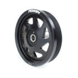 Load image into Gallery viewer, PERRIN 19-21 Subaru WRX / 16-18 Forester / 15-19 Legacy Lightweight Crank Pulley - Black - Back View