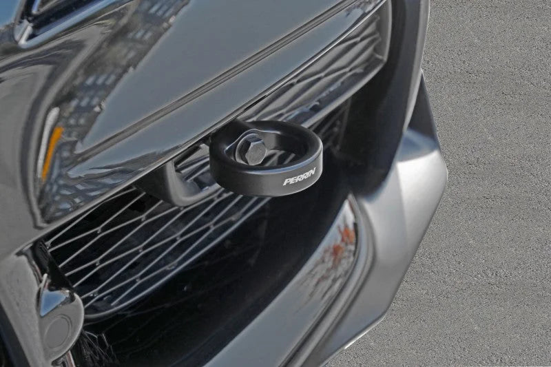 PERRIN 20-25 Toyota Supra Tow Hook Kit (Front) - Black - Back View