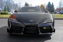 Load image into Gallery viewer, PERRIN 20-25 Toyota Supra Tow Hook Kit (Front) - Neon Yellow - Back View