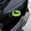 Load image into Gallery viewer, PERRIN 20-25 Toyota Supra Tow Hook Kit (Front) - Neon Yellow - Installation View