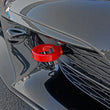 Load image into Gallery viewer, PERRIN 20-25 Toyota Supra Tow Hook Kit (Front) - Red - Side View