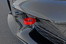 Load image into Gallery viewer, PERRIN 20-25 Toyota Supra Tow Hook Kit (Front) - Red - Side View