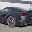 Load image into Gallery viewer, PERRIN 20-25 Toyota Supra Tow Hook Kit (Rear) - Black - Installation View