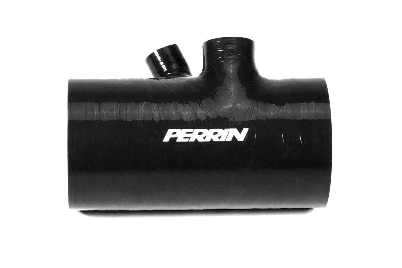 PERRIN 22-24 Subaru WRX / 20-25 LGT & OBXT Turbo Inlet Hose w/Turbo Adapter Flange (Short) - Black - Main Product View