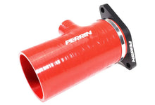 Load image into Gallery viewer, PERRIN 22-24 Subaru WRX / 20-25 LGT &amp; OBXT Turbo Inlet Hose w/Turbo Adapter Flange (Short) - Red - Side View