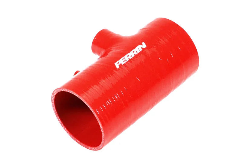 PERRIN 22-24 Subaru WRX / 20-25 LGT & OBXT Turbo Inlet Hose w/Turbo Adapter Flange (Short) - Red - Additional View 6