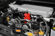 Load image into Gallery viewer, PERRIN 22-24 Subaru WRX Air Oil Separator - Black - Installation View