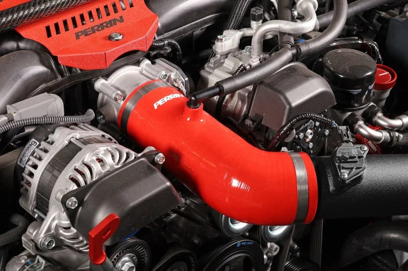 PERRIN 22-25 Subaru BRZ / Toyota GR86 Inlet Hose - Red - Back View