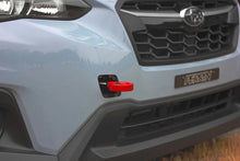 Load image into Gallery viewer, PERRIN 22-25 Subaru WRX / 18-23 Crosstrek / 20-25 OBXT / 17-23 Impreza Tow Hook Kit (Front) - Red - Side View