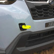 Load image into Gallery viewer, PERRIN 22-25 Subaru WRX / 18-23 Crosstrek / 20-25 OBXT Tow Hook Kit (Front) - Neon Yellow - Installation View