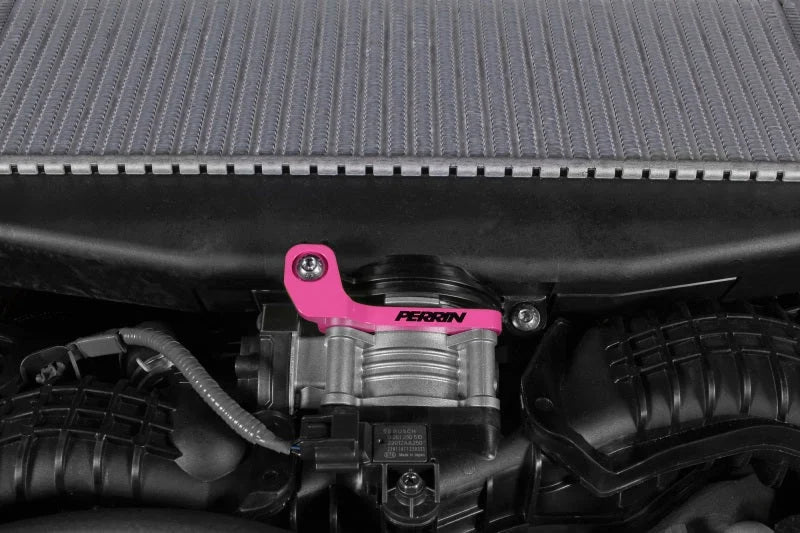 PERRIN 22-25 Subaru WRX / 19-25 Ascent / 20-25 Outback & Legacy Turbo TMIC Bracket - Hyper Pink - Installation View
