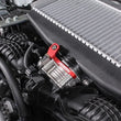 Load image into Gallery viewer, PERRIN 22-25 Subaru WRX / 19-25 Ascent / 20-25 Outback &amp; Legacy Turbo TMIC Bracket - Red - Installation View