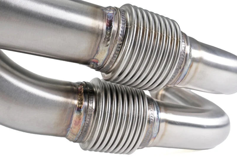 PERRIN 22-25 Subaru WRX / 20-25 OBXT & LXT / 19-25 Ascent Equal Length Header - Brushed SS - Installation View