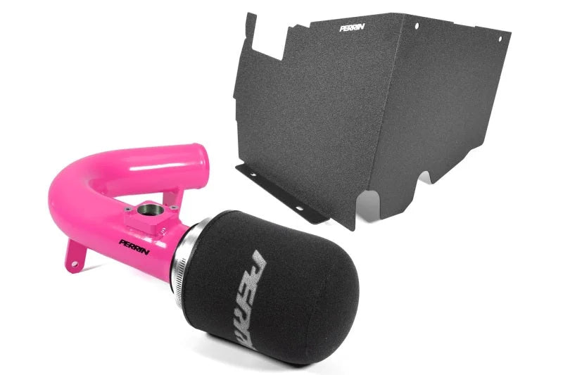 PERRIN 22-25 Subaru WRX Cold Air Intake w/Heatshield - Hyper Pink - Installation View