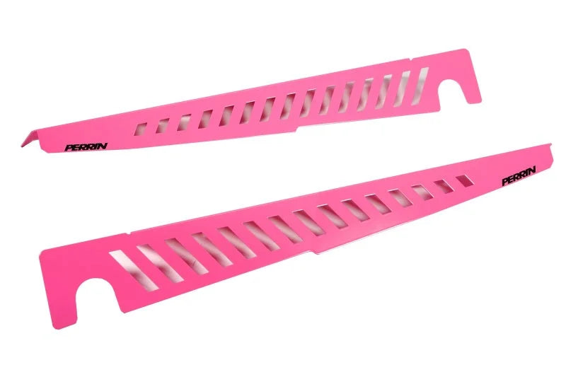 PERRIN 22-25 Subaru WRX Fender Shroud Set - Hyper Pink - Back View