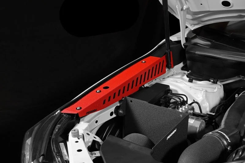 PERRIN 22-25 Subaru WRX Fender Shroud Set - Red - Installation View
