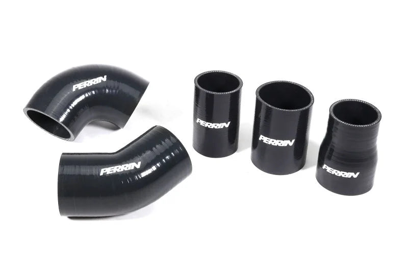 PERRIN 22-25 Subaru WRX Front Mount Intercooler Kit (Red Tubes & Silver Core) - Back View