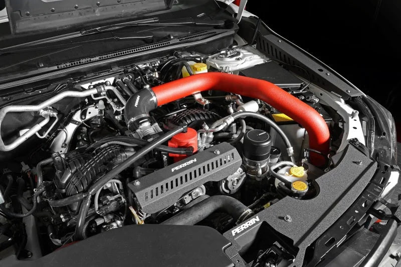 PERRIN 22-25 Subaru WRX Front Mount Intercooler Kit (Red Tubes & Silver Core) - Additional View 14