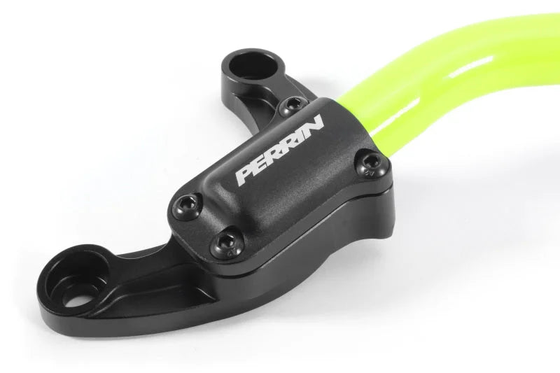 PERRIN 22-25 Subaru WRX Front Strut Brace - Neon Yellow - Side View