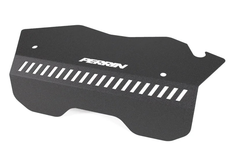 PERRIN 22-25 Subaru WRX Pulley Cover - Black (TALL - For Use w/o PERRIN AOS) - Back View