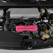 Load image into Gallery viewer, PERRIN 22-25 Subaru WRX Pulley Cover - Hyper Pink (SHORT - For Use w/PERRIN AOS) - Side View