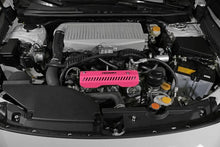 Load image into Gallery viewer, PERRIN 22-25 Subaru WRX Pulley Cover - Hyper Pink (SHORT - For Use w/PERRIN AOS) - Side View
